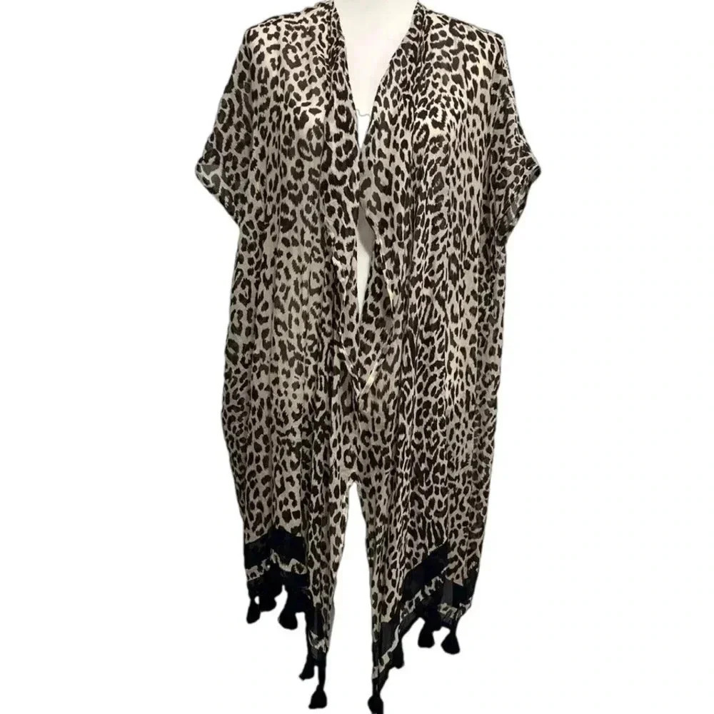 J. CREW Women’s Animal Print Swimsuit Cover Up - Picture 2 of 7